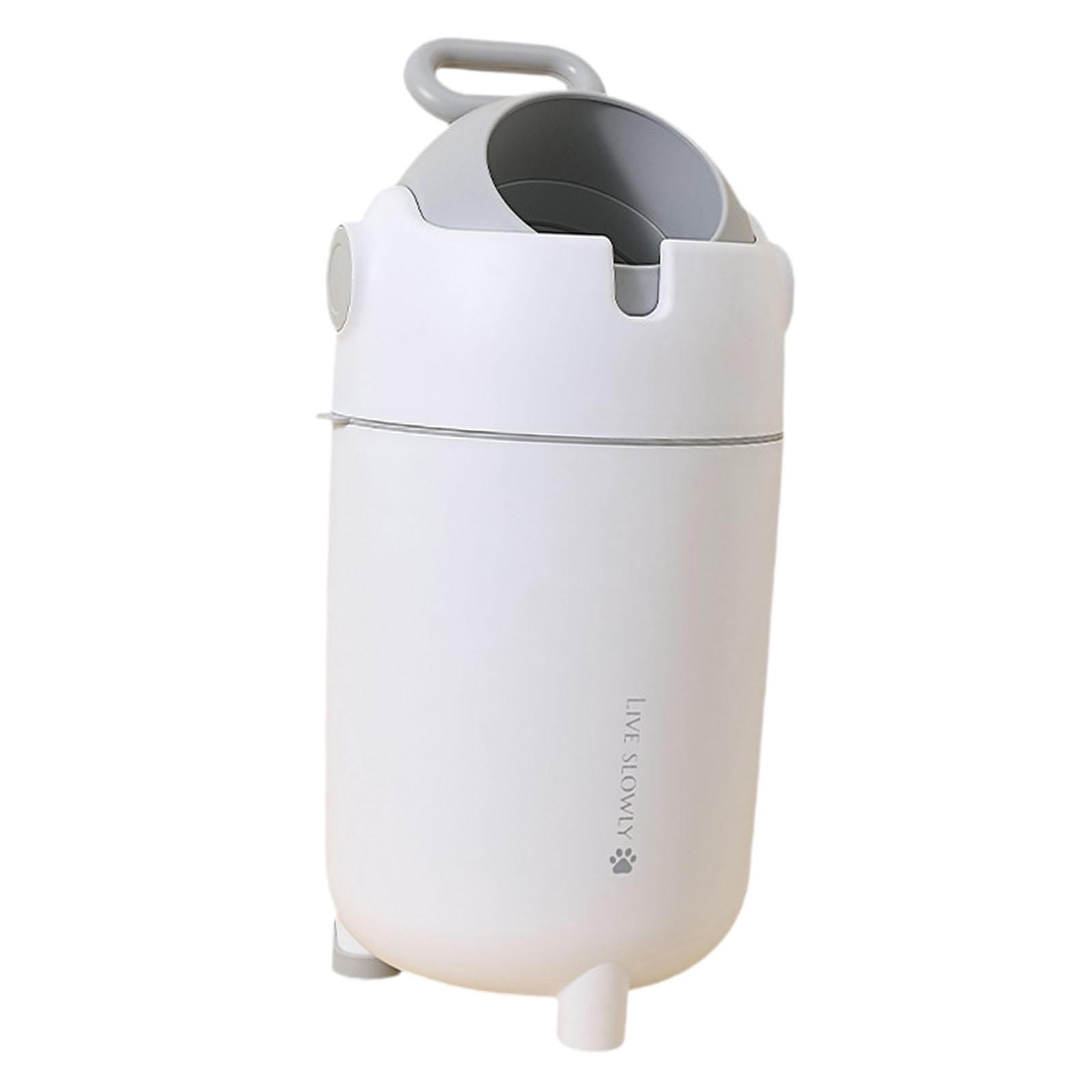 Fiocias Diaper Trash Can Garbage Bin Simple Dustbin Silent Opening Closing Waste Can for