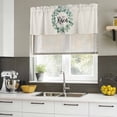 thumbnail image 4 of Eucalyptus Leaves Curtain Valances for Windows, Kitchen Valance Window Treatments Panel 2 Pack, Vintage Simple Botanical Plants Rod Pocket Short Curtains for Bathroom Bedroom 60 x 18 Inch, 4 of 8
