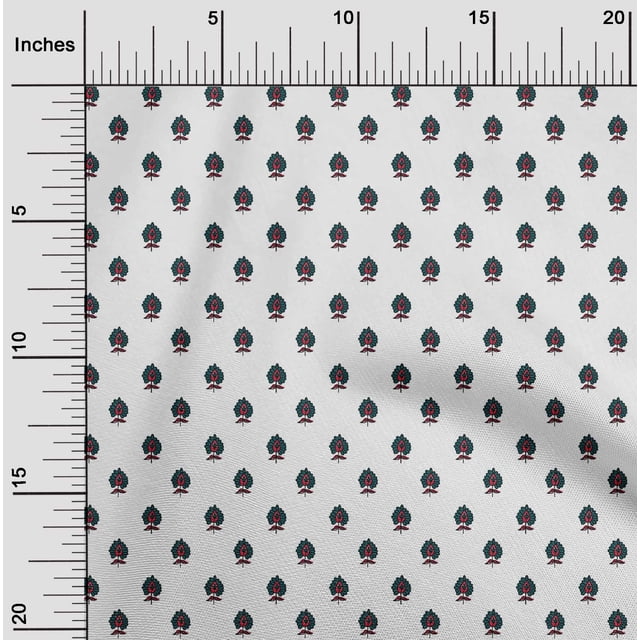 oneOone Viscose Jersey Fabric Floral Block Printed Craft Fabric BTY 60 Inch Wide