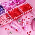 thumbnail image 2 of GLINLS Set de glitter para uñas con corazones, 6 compartimentos, San Valentín, 2 of 8