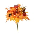 thumbnail image 3 of Ramo de flores artificiales de otoño con hojas de arce artificiales para jardín, para exteriores, damas de honor, inauguración de la casa, granja, ofi Estilo A, 3 of 8
