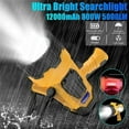 thumbnail image 3 of Bright LED Handheld Spotlight, 4400mAh Rechargeable Spotlight Waterproof Flashlight Searchlight for Boat Camping Country Farm, Yellow, 3 of 8