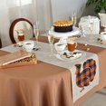 thumbnail image 2 of Give Thanks Table Runner 72 Inches Long Washable Burlap Linen Tabletop Collection for Dining Room Party Dinner Holidays Pumpkin Turkey, 2 of 8