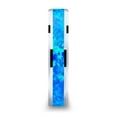 thumbnail image 2 of Thorsten Quasar Matching Set Tungsten Wedding Band with Blue Green Opal Inlay - Widths 4mm 6mm 8mm 10mm, 2 of 2