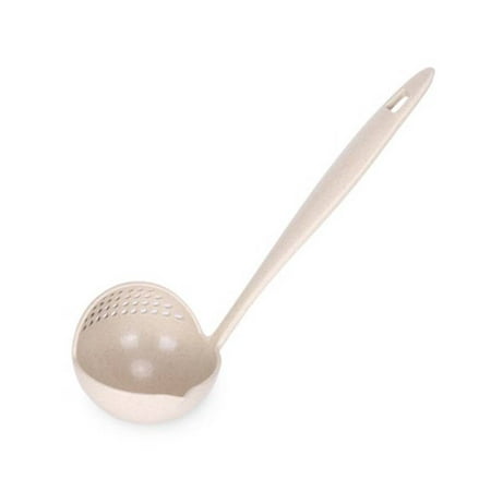 

2 In 1 Wheat Straw Soup Spoon Long Handle Porridge Spoons Filter Spoon Home Cooking Tools Kitchen Accessories Cooking Spoon