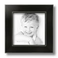 thumbnail image 2 of ArtToFrames 7" x 7" Honors Black with Silver Picture Frame, 7x7 inch Black Wood Poster Frame (WOM-5157),  Pack, 2 of 7