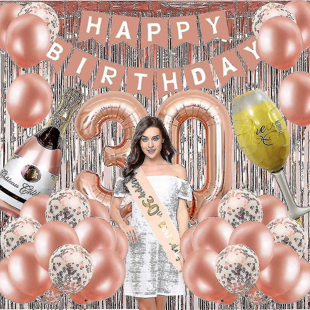 Décorations d'Anniversaire 30 Ans pour Femmes, Décoration de Fête