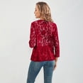 thumbnail image 4 of cocolona Womens Lace Hollow Cardigan 3/4 Sleeve Open Front Solid Color Lightweight Outwear Trendy Casual Elegant Cardigan, 4 of 6