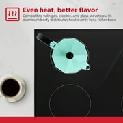Holstein Housewares 6-Cup Aluminum Espresso Maker-Greca, Mint - Great Tasting Traditional Espresso Coffee in Minutes