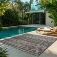 thumbnail image 3 of Gertmenian Tropea Darcy Bohemian Moroccan Black Ivory Premium Flatweave UV Resistant Indoor Outdoor Area Rug, 9x13, 3 of 8