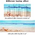 thumbnail image 5 of Blue Sky Beach Seashell Starfish Valances for Windows, Window Treatment Valances Half Window Curtain Valance for Kitchen Living Room Bedroom Decor (Sea Beach, 52"X18"), 5 of 6