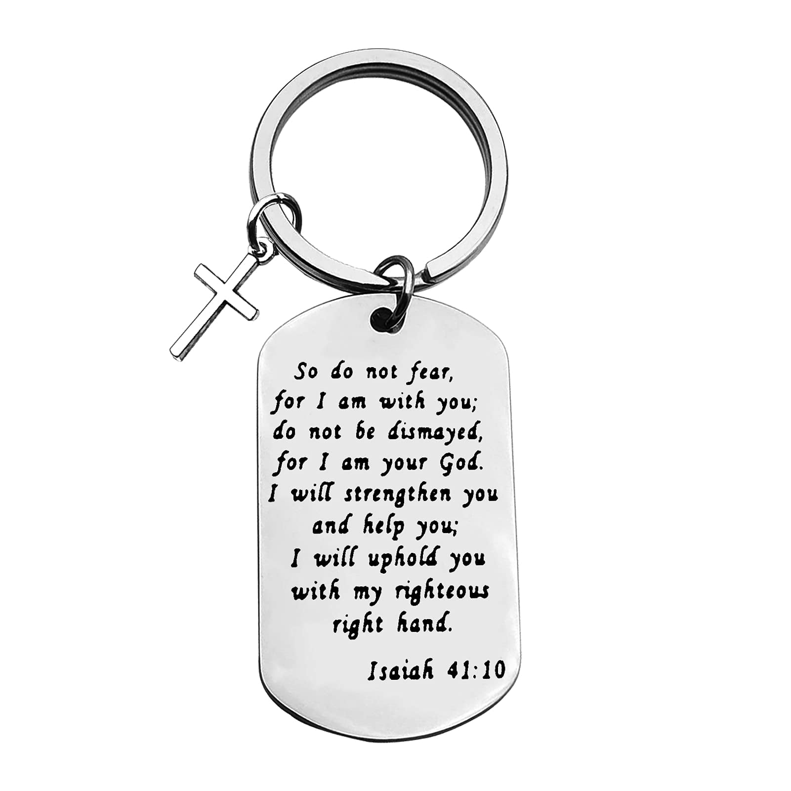 Christian Keychain Gifts Bible Verse Keychain So Do Not Fear for I am ...