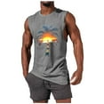 thumbnail image 2 of Byworldtasic Men's Sleeveless Tank Mens Beach Tank Tops Sleeveless Shirts for Men Summer Hawaiian Graphic Workout Gym Shirts Palm Tree Tops, 2 of 5
