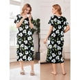 thumbnail image 3 of Ekouaer Cotton Nightgowns for Women with Pockets Midi Night Gowns for Sleeping Plus Size House Dress Lounge Dress, 3 of 6