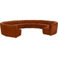 thumbnail image 3 of Meridian Furniture Limitless Cognac Velvet Modular 13 Piece Sectional, 3 of 7