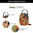 thumbnail image 4 of FORMRS Crossbody Bag for Women Quilted Travel Shoulder Cell Phone Purse with Chain Strap Handbag, Colorful Leaves, 4 of 7