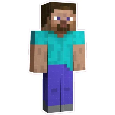Kira Sticker With Minecraft Mine Craft Steve Character Window Decal Decorative Laptop, Phone Stickers, Waterproof Decals Water Bottles, Hot Trending Vinyl Stickers