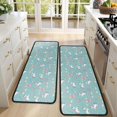 thumbnail image 4 of Kitchen Rugs Sets Of 2,Blue Cartoon Unicorn and Fairy Rainbow Pattern Anti Fatigue Kitchen Mat Rugs Non Slip Washable,Decorative Kitchen Floor Mats for Kitchen,Sink,Laundry,17"x47"+17"x47", 4 of 5