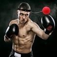 thumbnail image 2 of Balle de Réflexion de Boxe avec des Bandeaux Réglables Réaction Formation Balle Balle Balle Bandeau Main Œil Coordination Formation Équipement de Boxe pour la Vitesse de Frappe de Combat de Réaction, 2 of 5
