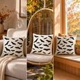 thumbnail image 5 of Yeciiwht Halloween Throw Pillow Cover – 16*16inch Embroidered Linen Cushion Case with Bat Designs, Invisible Zipper, Machine Washable, 5 of 7