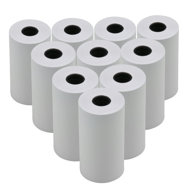 Rollo de papel térmico blanco en blanco de 10 piezas 57x30 mm / 2,17x1,18 pulgadas Impresión de nota Tomshoo 10 Rolls