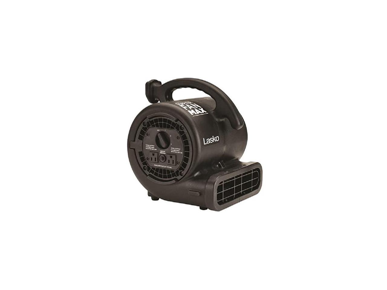 Lasko 3-Speed Super Fan Max Air Mover Floor Fan with Outlets, SF-20-BK,  Black - Walmart.com