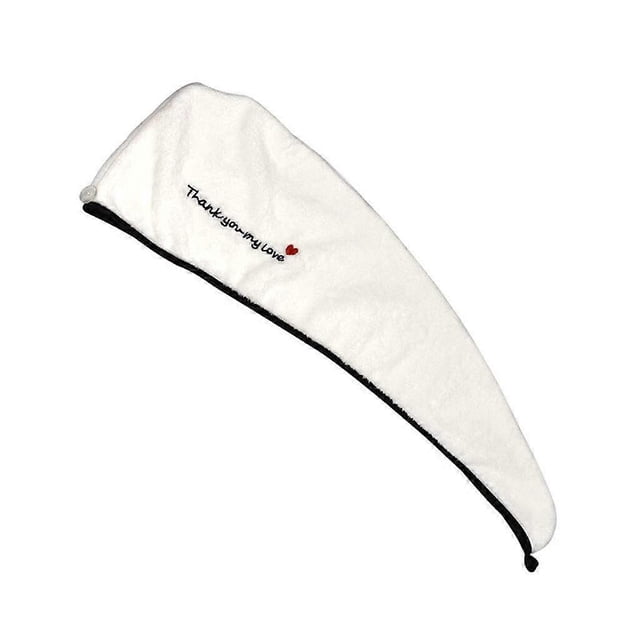 Toalla de microfibra para el cabello con botón, súper absorbente y de secado rápido para mujeres.