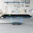 thumbnail image 2 of Techsmarter 15W Magnetic Qi Wireless Charger, Fast Charging. Compatible with MagSafe, iPhone 12, 12 Pro, 12 Pro Max, 12 Mini, Airpods, MagSafe Cases, 2 of 7