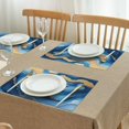 thumbnail image 3 of Blue Marble Gold Wave Pattern Summer Placemats Table Placemats Set Of 4-Linen Kitchen Washable Placemats Table Mats 11.8"x17.7" Non-Slip Heat Resistant, 3 of 6