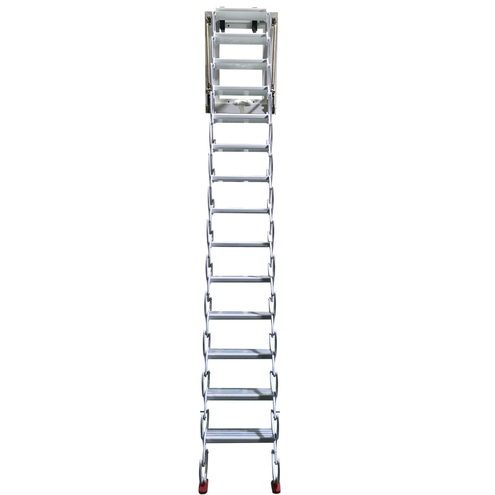 Techtongda Loft Wall Ladder Stairs Attic Stairs Wall Mounted Type Folding Ladder 660 lb Capacity