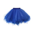 thumbnail image 2 of Tutus for Girls 80S Princess Dance Skirts 3 Layered Girls Teens Short Skirt Running Skirts Rave Costume Party Accessories Royal Blue, 2 of 3