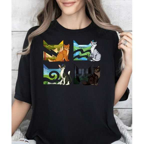 Warriors Cat Shirt, Shadowclan Cat, Bookish Shirt, Cat Clans###ANANDHIS ART LLC