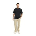 thumbnail image 4 of Zfeel Breathable Polyester Polo for Men, Short Sleeve Collared Classic Polo Shirt, Black, S, 4 of 6