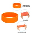 thumbnail image 4 of Uxcell Silicone Elastic Sublimation Tumblers Holder Ring Bands, Orange 12Pcs, 4 of 6