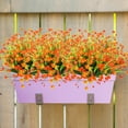 thumbnail image 5 of Morttic 12 Pcs Fake Fall Flowers Artificial Plants Outdoor Camellia UV Resistant Faux Plastic Flowers Greenery Shrubs Hanging Planter for Home Kitchen Garden Patio Window Decor (Orange Red), 5 of 14