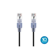 Monoprice 6" Cat6A Snagless UTP Network Patch Cable Black 10-Pack 29455