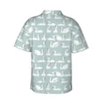 thumbnail image 3 of Picia White Swan Gentle Cotton Regular Fit Short Sleeve Casual Hawaiian Shirt for Men-3X-Large, 3 of 9