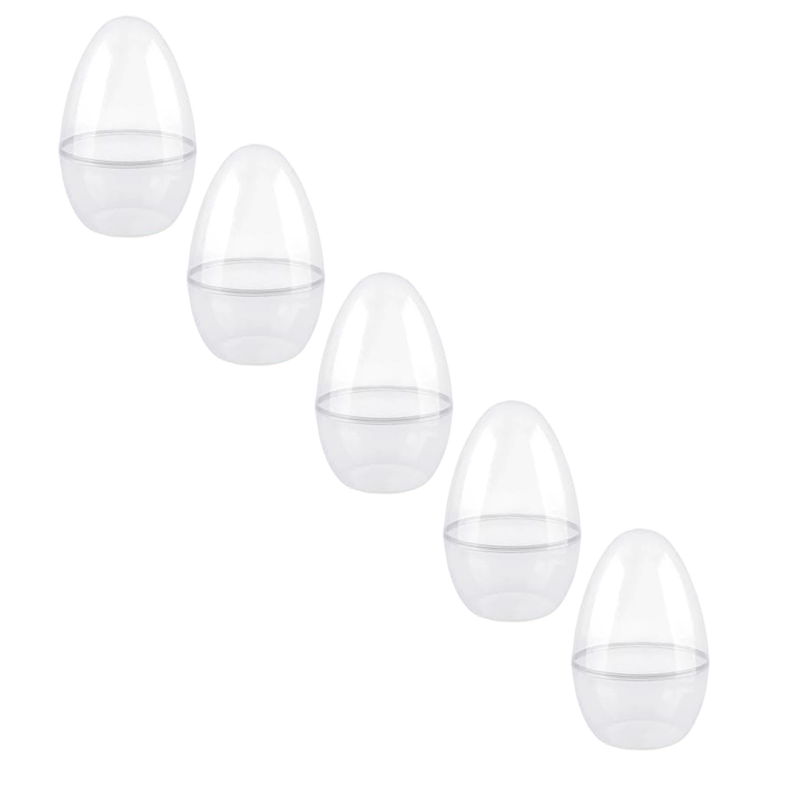 5 Pack 10 Inch Giant Clear Easter Eggs Jumbo Easter Eggs Large Fillable Transparent Easter Eggs Empty for Egg Supplies Easter Basket Goodies