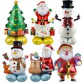 thumbnail image 2 of Globos navideños inflables 2025 de pie, Papá Noel, muñeco de nieve, juego de globos de papel de aluminio, suministros de decoración, decoración de Año Nuevo, 2 of 5
