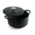 thumbnail image 2 of Tramontina Mesa 5.5 Qt Enameled Cast Iron Dutch Oven Black, 2 of 12