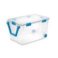 thumbnail image 1 of Sterilite 114L Clear Gasket Box- Blue, 1 of 9