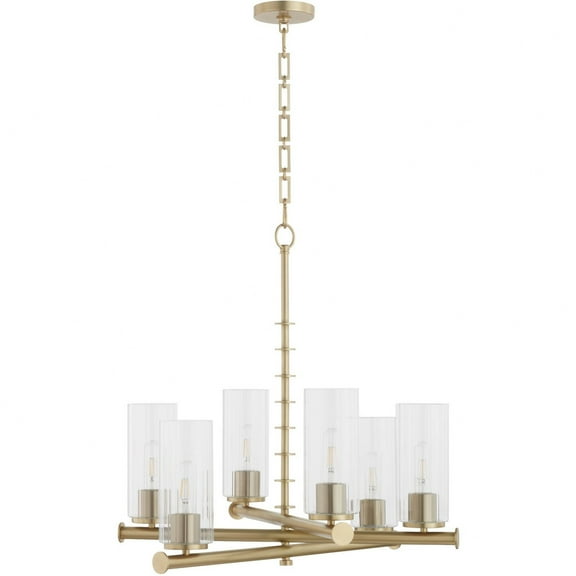 641-6-80 Quorum Lighting Mercier - 6 Light Chandelier-26 Inches Tall and 26 Inches Wide-Aged Brass Finish    -Traditional Installation