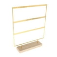 thumbnail image 4 of Earring Storage Display Rack 66Holes Modern Durable for Bathroom Shop Vanity Golden, 4 of 9