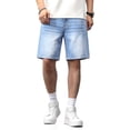 thumbnail image 7 of GINGTTO Men's Relaxed Fit Baggy Denim Shorts, 7 of 7