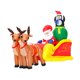 thumbnail image 3 of Papá Noel inflable navideño en trineo, decoración navideña, novedad, decoración iluminada para patio, exterior, jardín, hogar, 3 of 8