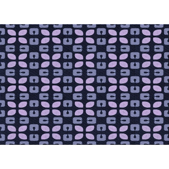 Ahgly Company Indoor Rectangle Patterned Night Blue Area Rugs, 7' x 10'