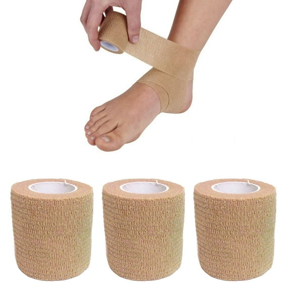 6 Self Adhering Bandage 2in x 2yd Athletic Sports Stretch Wrap Adherent Tape Aid