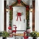 thumbnail image 5 of Western-style Wedding Bridal Hand Wreath Christmas Party Decoration Metal Wreath Bow Home Wall Hanging Wreath, 5 of 6