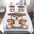 thumbnail image 1 of HAHDAXIA Dog Food Bedding Solid Comforter Set for All Seasons,3 Pieces(1 Comforter+2 Pillowcases),Soft Microfiber Bedding Set King(90"x90"), 1 of 7