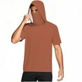 thumbnail image 5 of Fanxing Big and Tall Cooling Sun Shirts for Men with Hood Short Sleeve Lightweight Tees with Masks Fishing Hoodie Orange,XXXXXL, 5 of 9